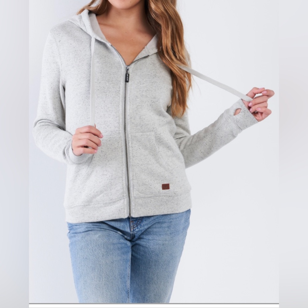 NWT Fleece Lined  Cottonblend Gray Printed  Hoodie with Kangaroo pockets  Y2K